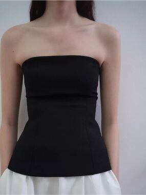 Zara Strapless Black Tube Top